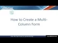18 - How to create a multi-column form