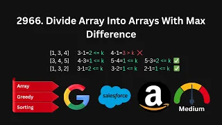 2966 Divide Array Into Arrays With Max Difference