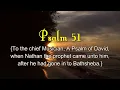 Psalm 51 Reading:  A Prayer of Repentance (With words - KJV)