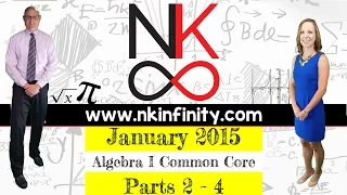 NYS Algebra 1 - Common Core January 2015 Parts 2