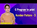 Number Pattern 3 Printing Pattern in C C Programming Tutorials