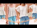 I made some cute ruffle tops from leftover fabric Beginner friendly sewing tutorial