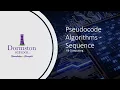 Pseudocode Algorithms - Sequence