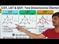Know about CST LST QST Types of Two Dimensional Elements Difference between CST LST QST