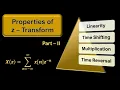 Properties of Z Transform in Digital Signal Processing DSP Examples Part-II