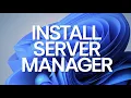2 Methods On How to install Server Manager in Windows 11 Server Manager in Windows 11