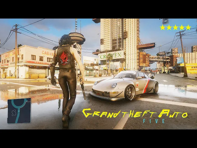 If Rockstar Games Made Cyberpunk 2077 - GTA 5 Full Cyberpunk Overhaul + 2021 Updated Graphics Mod!