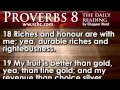 Proverbs Chapter 8 The Daily Reading with Chopper Ward