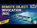Distributed System unit 1 Lecture 3 UTU B Tech Remote Object Invocation RPC vs ROI RMI