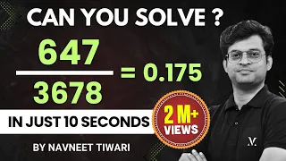 Division trick Calculation technique Viral Maths By Navneet Sir