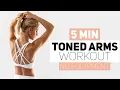 5 MINUTES TONED ARMS WORKOUT no equipment Caro Daur