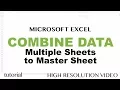 Excel - Combine Data from Multiple Worksheets (Tabs) into One Master Tab Tutorial
