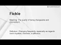 Fickle Meaning