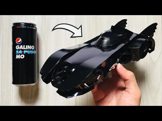 Homemade Batmobile Using Soda Cans (Michael Keaton Version)