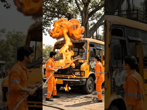 Accident bus ko restore karke ekdam khatarnak bus bana di #viral #restoration #shortvideo
