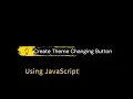 Building a Mode Button HTML CSS JavaScript