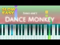 Download Lagu Tones and I - Dance Monkey - SLOW EASY Piano TUTORIAL by Piano Fun Play