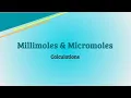 Millimole Micromoles Calculations PEBC Evaluating Exam PEBCprep with San
