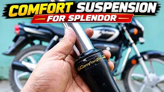 Bajaj Platina Comfortec Front Shock Absorber in Hero Splendor Plus BS6 | Front Suspension Upgrade