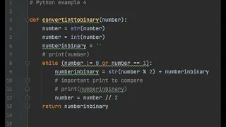 Python example 4 converting text to binary and vice versa