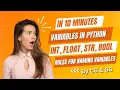Python for Beginners Variable Rules Data Types int float str and bool Explained in 5 Minutes