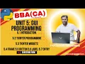 Python for BBA CA Unit 5 - GUI Programming with Tkinter Buttons Labels Entry Frame TYBBA CA