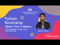Python Bootcamp Week 1 Day 2 Bahawal Baloch DSC DSU