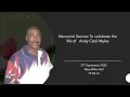 Memorial Service to Celebrate the Life of Andy Cecil Myles