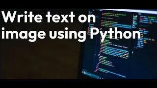 write text on image using python