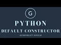 26 Default Constructor in python