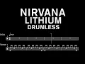 Nirvana - Lithium - Drumless (with scrolling drum sheet)