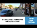 Walking Along Main Street in Downtown Lodi Wisconsin