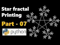 Star fractal printing pattern using Turtle Graphic in Python - Part 07