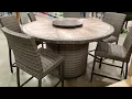 Costco AGIO 7 PC High Dinning Set with FIRE TABLE 1299