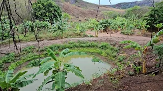 A chuva chegou na chácara