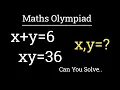 A nice exponantial problem USA Olympiad maths question x y 6 xy 36 find x y