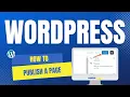 How to Publish a Page - Wordpress Easy Beginner Tutorial