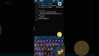 creating a working clock with pydroid 3