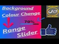 Background colour change-Range Slider HTML and CSS