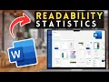 How to Check Readability Statistics in Microsoft Word MS Word Tutorial 2025