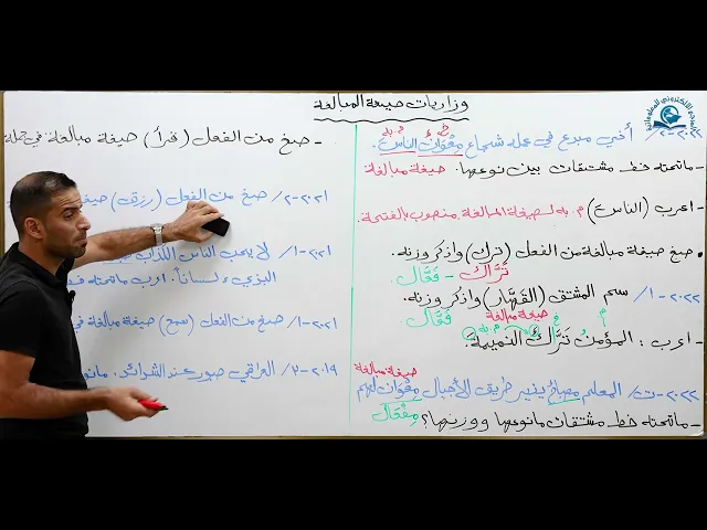 ⁣مادة اللغة العربية للصف الثالث متوسط : وزاريات صيغة المبالغة