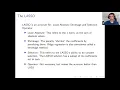 OA3103 Data Analysis Lecture 14 LASSO