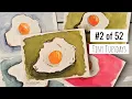 Beginner Watercolor Fried Egg Painting 2 of 52 Tiny Tuesdays