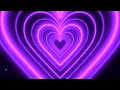 Love s Luminosity Purple Heart Background Romantic Radiant Pink Heart Tunnel Background Motion