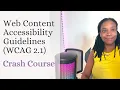 Web Content Accessibility Guidelines WCAG 2 1 Crash Course