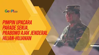 Aksi Prabowo Hujan-Hujanan Pimpin Upacara: Anak Buah Basah, Pemimpin pun Harus Basah