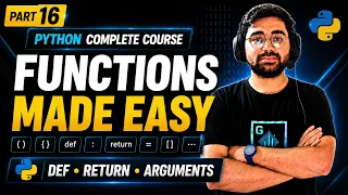 Python Functions Tutorial for Beginners def Parameters Arguments Return Default Values