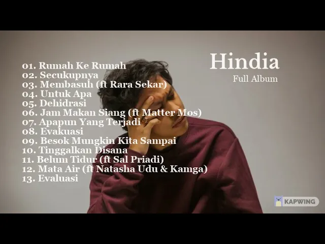 Download MP3 Hindia - Menari Dengan Bayangan | Full Album | Baskara Putra