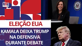 Kamala deixa Trump na defensiva durante debate nos Estados Unidos