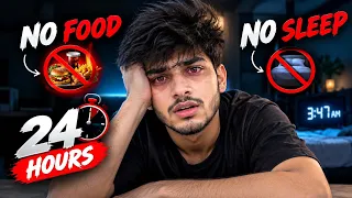 24 HOURS NO FOOD, NO SLEEP Challenge 😱🔥 | Can I Survive?